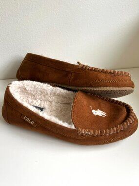 Polo Ralph Lauren Moccasin Slippers with Sherpa Lining | Size 7
